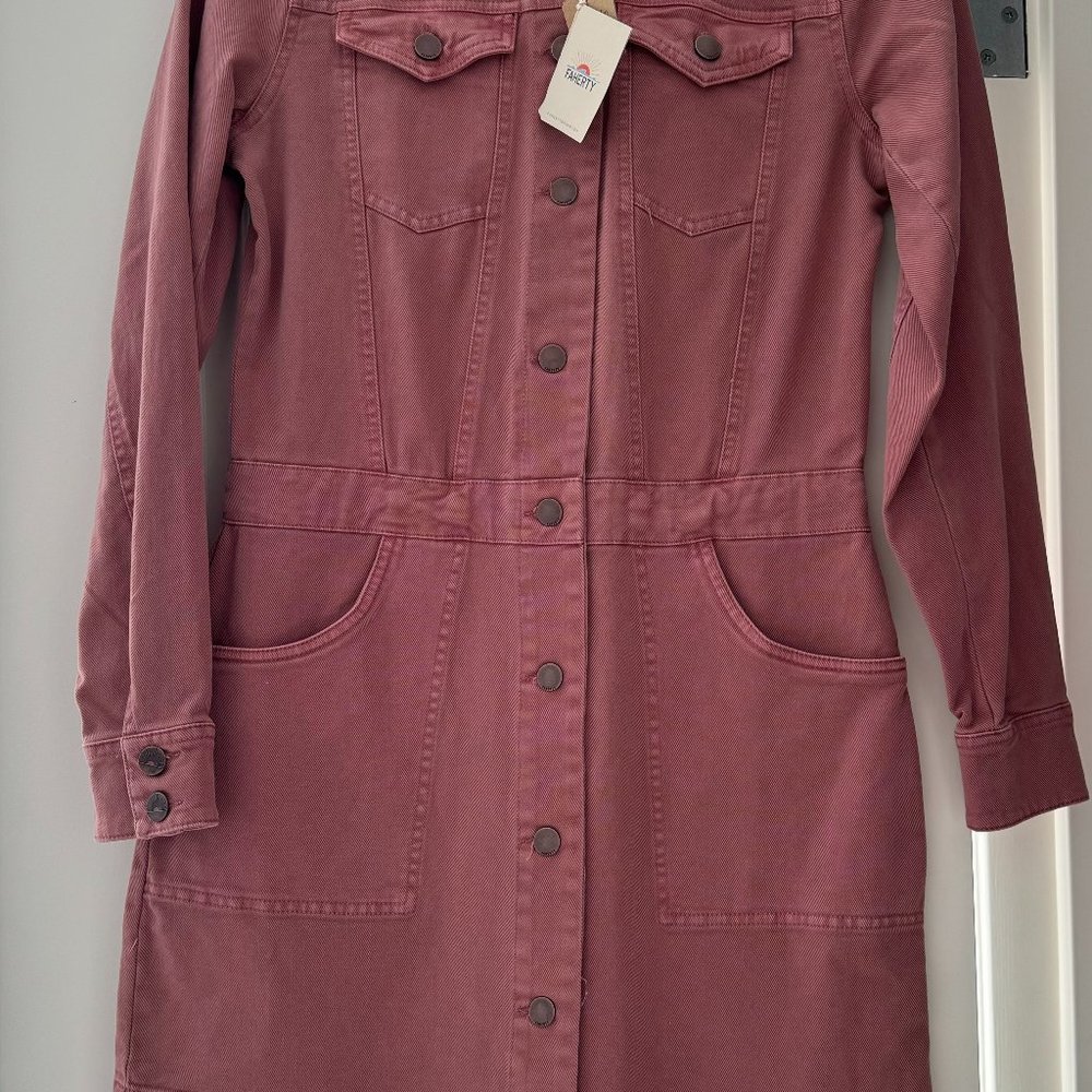 Red jean dress